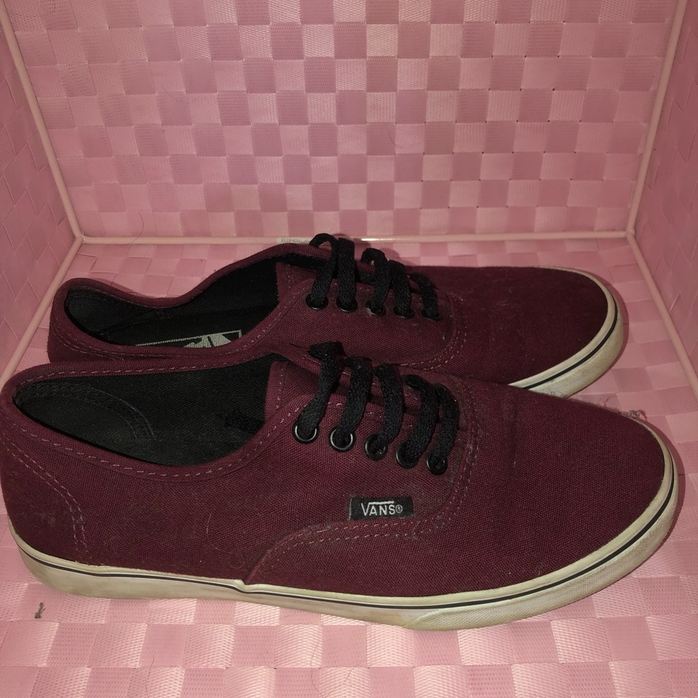 Burgundy Van Authentic Sneakers